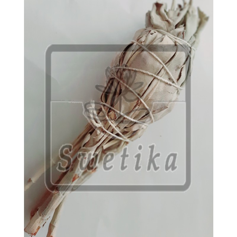 Witte Salie stick (bloemvorm)