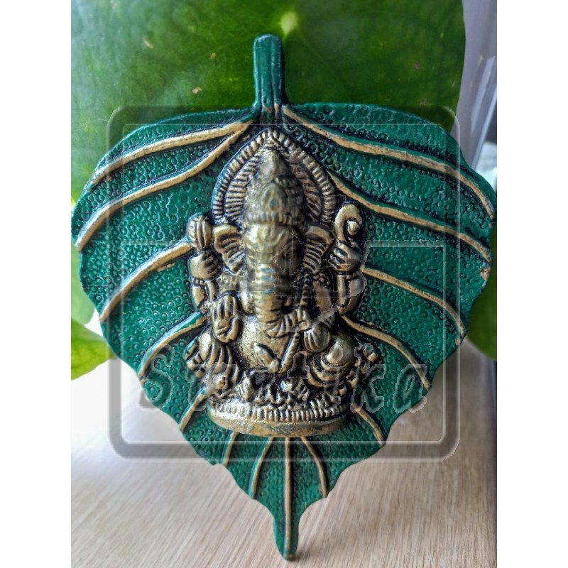Ganesh op blad (groen)