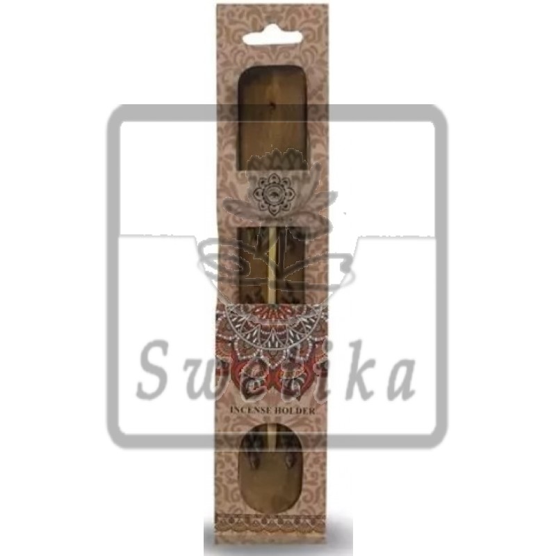 Houten wierookhouder (bruin)