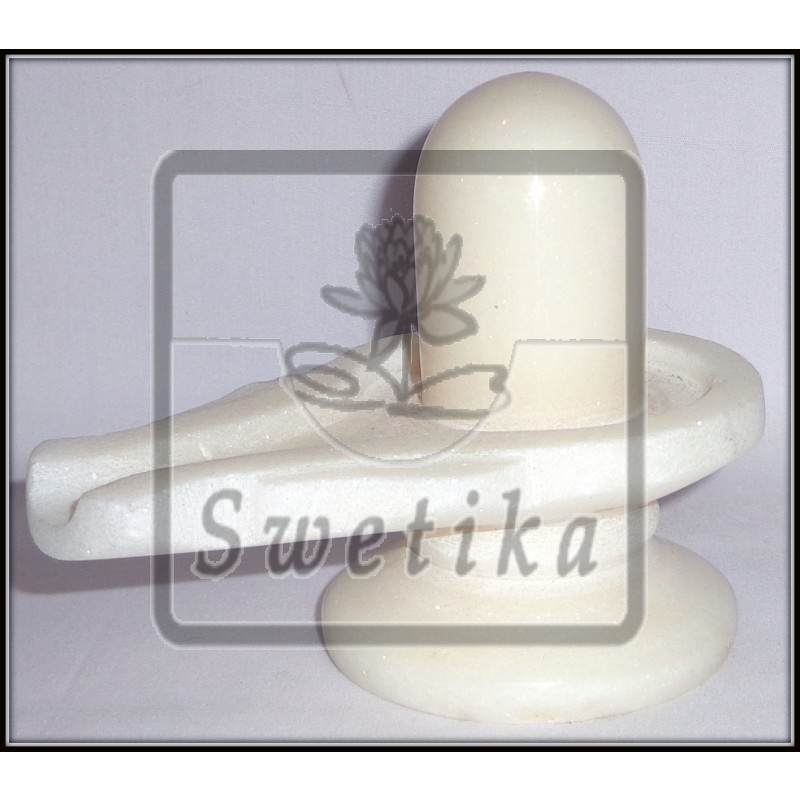 Shiv Lingam (wit marmer small)