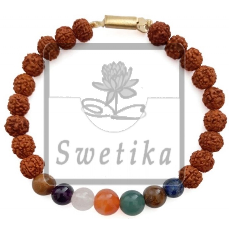 7 Chakra Rudraksha bracelate