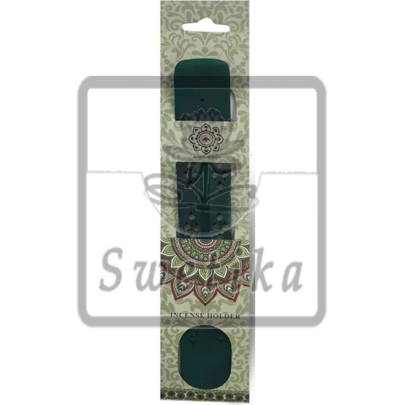 Houten wierookhouder (groen)