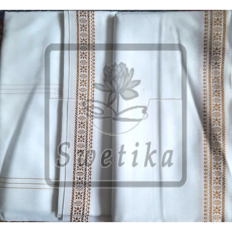 Dhoti goud/wit