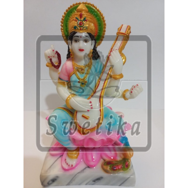 Saraswati Mata licht blauw