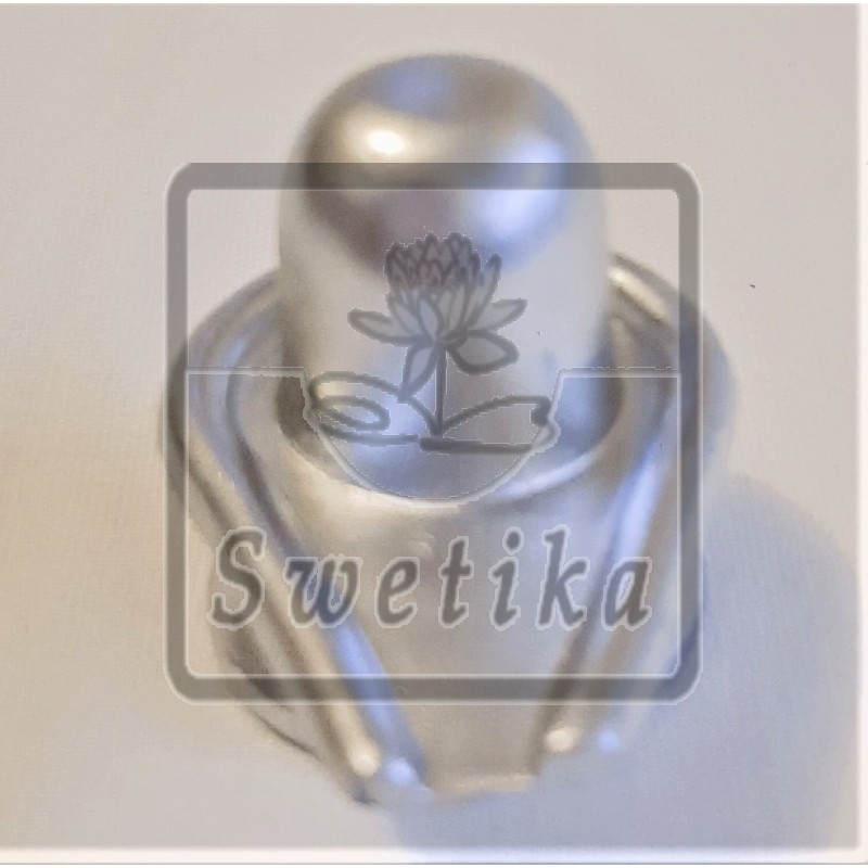 Silver Coating Parad Shivling (4 cm)