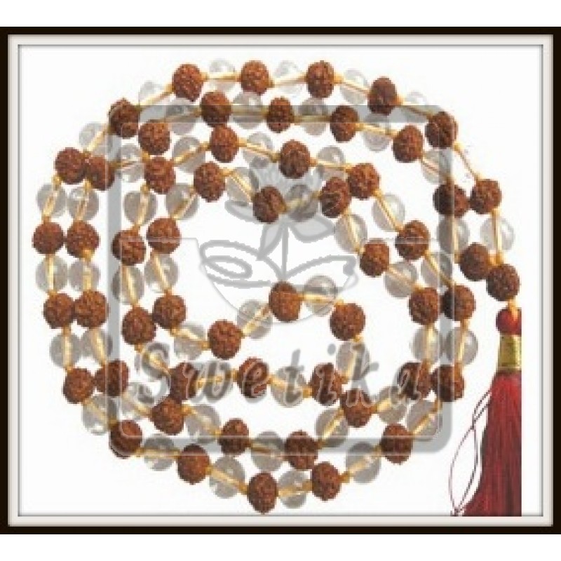 Rudraksha-Kristal Mala